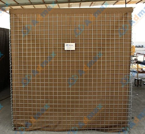 Modern defensive barrier system installed at an industrial and military site for long-term protection and stability.